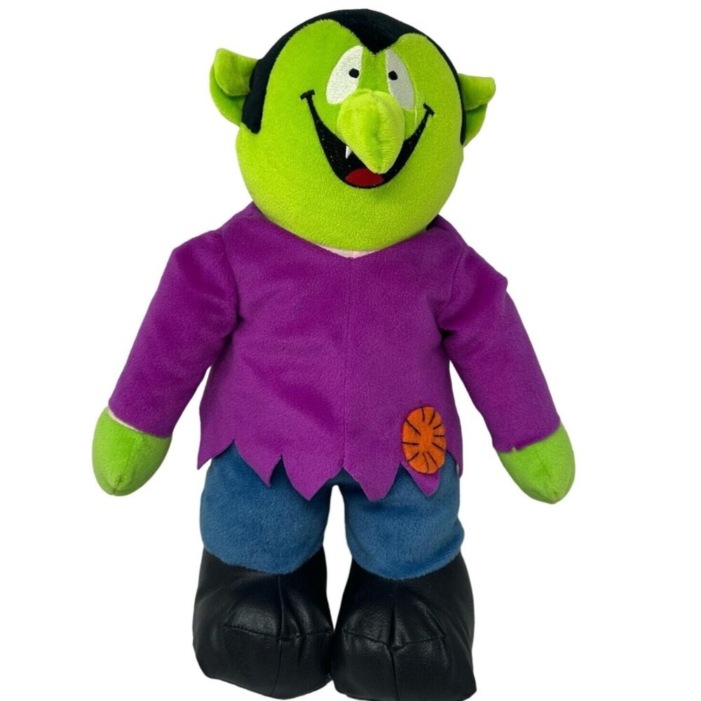 Sugar Loaf Goblin Monster Plush Halloween Cute Embroidered Face 13 Inch